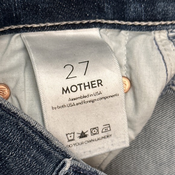 Mother The Weekender Fray Groovin Stretch Flare Jeans 27x30 Mid-Rise Denim EUC - Picture 4 of 13